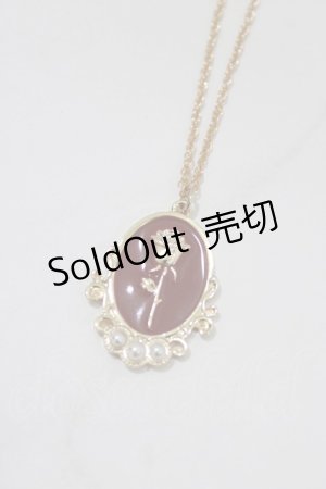 画像: m petit by misako / AMフラワーネックレス  レッド H-26-02-21-077-LO-AC-NS-ZH