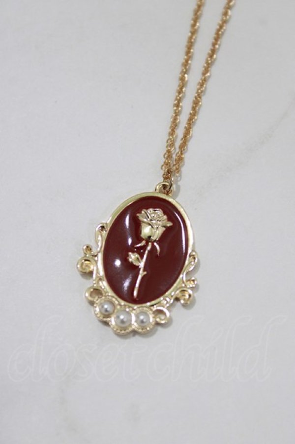 画像1: m petit by misako / AMフラワーネックレス  レッド H-26-02-21-077-LO-AC-NS-ZH (1)