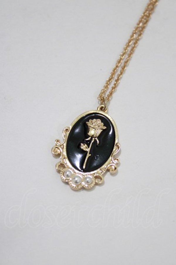 画像1: m petit by misako / AMフラワーネックレス  ブラック H-26-02-21-078-LO-AC-NS-ZH (1)