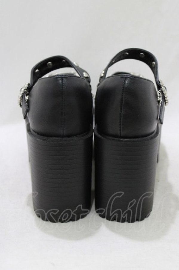 画像3: majoretty / エナメル厚底シューズ L ブラック H-26-02-21-083-GO-SH-NS-ZH (3)