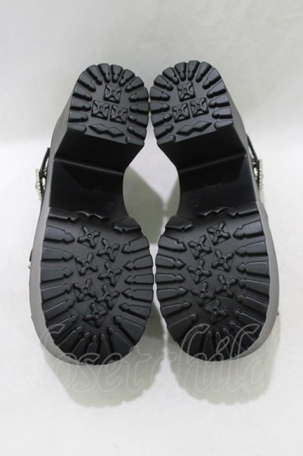 画像4: majoretty / エナメル厚底シューズ L ブラック H-26-02-21-083-GO-SH-NS-ZH (4)