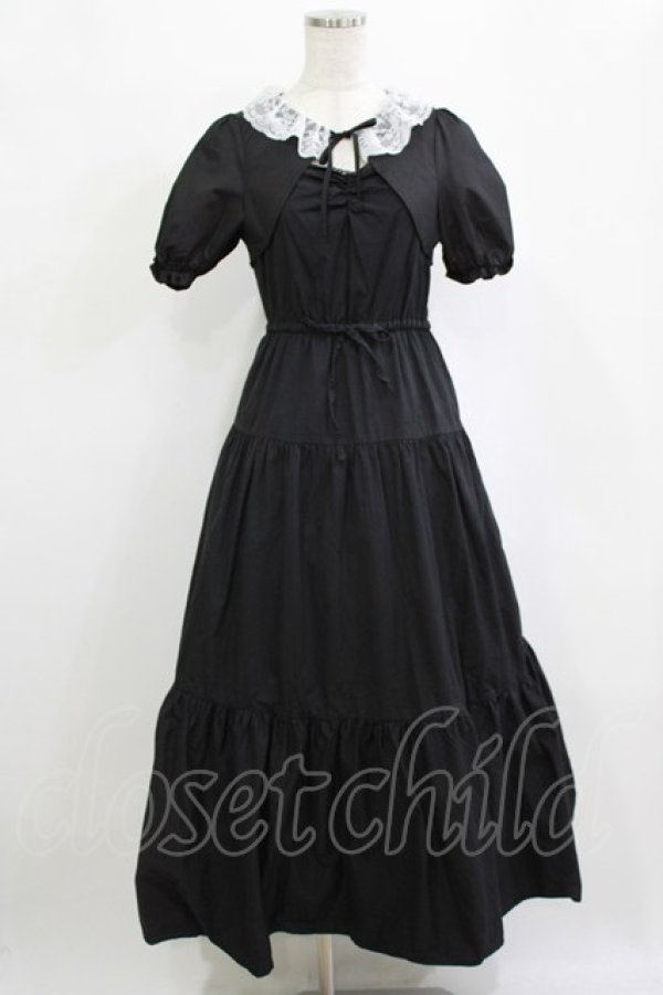 画像1: Bubbles / コットンロングワンピース Free ブラック H-26-02-21-010-CA-OP-NS-ZH (1)