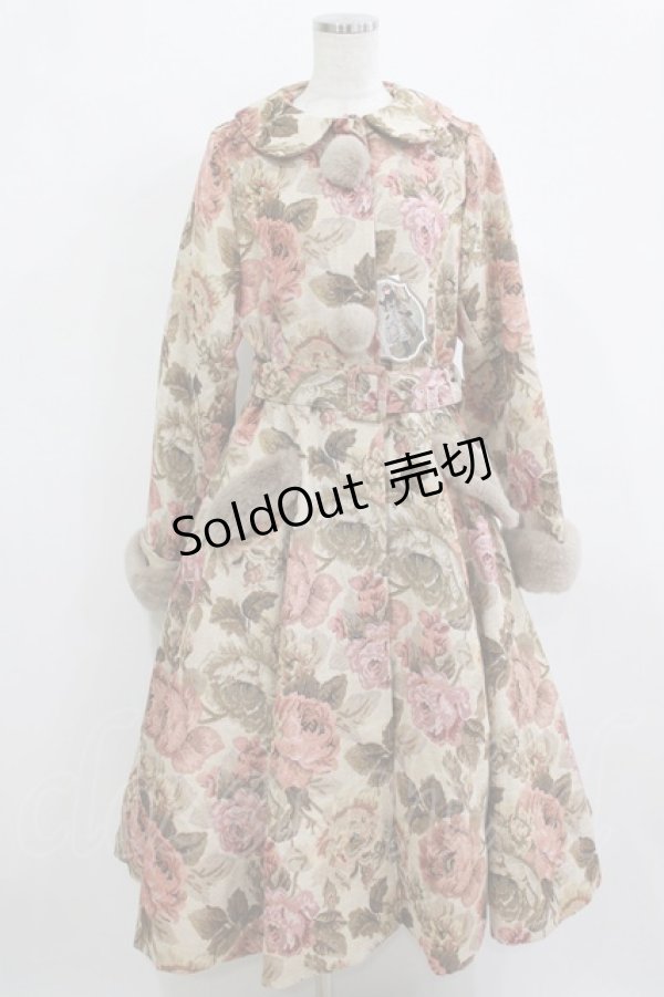 画像1: Kurumi Collaboration / TT*KRMゴブランファーコート L ベージュ H-26-02-21-012-GO-CO-NS-ZH (1)