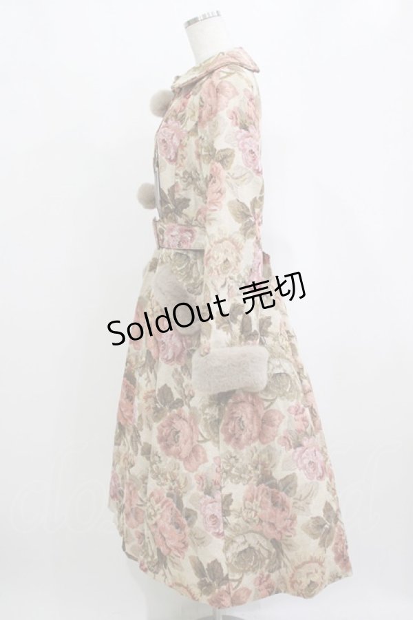 画像2: Kurumi Collaboration / TT*KRMゴブランファーコート L ベージュ H-26-02-21-012-GO-CO-NS-ZH (2)