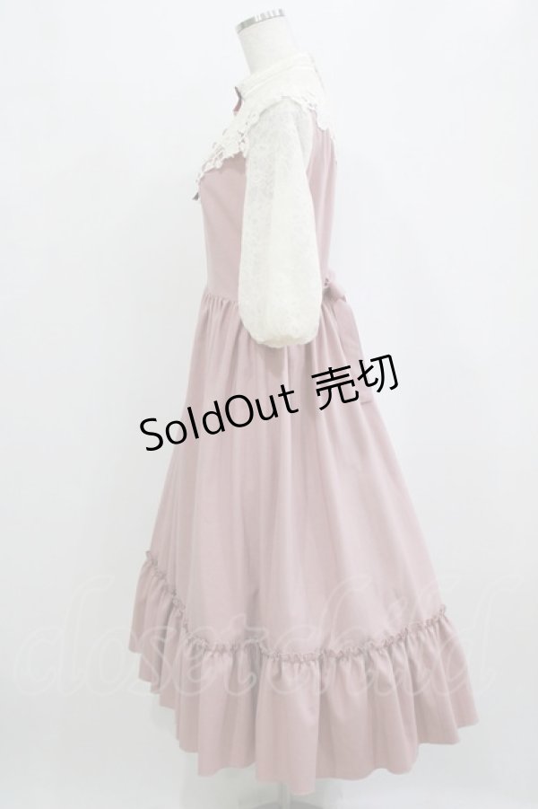 画像2: Innocent World / つる薔薇レースアニバーサリーワンピース M ピンク/生成 H-26-02-21-017-IW-OP-NS-ZH (2)