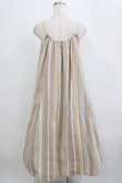 画像3: axes femme / マルチストライプキャミワンピース M ベージュ H-26-02-21-019-AX-OP-NS-ZH (3)