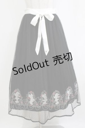 画像: axes femme / ディズニー/ミニー刺繍スカート M ブラック H-26-02-21-020-AX-SK-NS-ZH