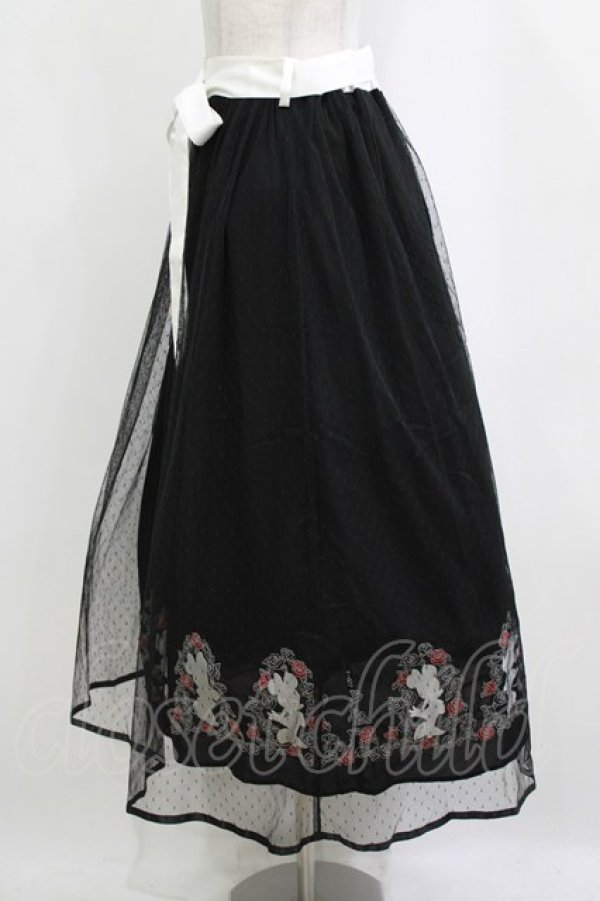 画像2: axes femme / ディズニー/ミニー刺繍スカート M ブラック H-26-02-21-020-AX-SK-NS-ZH (2)