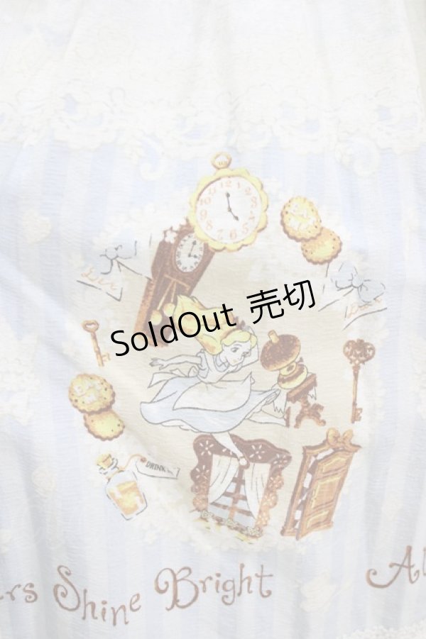 画像4: BABY,THE STARS SHINE BRIGHT / Disney/不思議の国のアリスワンピース【難有】 Free サックス H-26-02-22-002-BA-OP-NS-ZH (4)