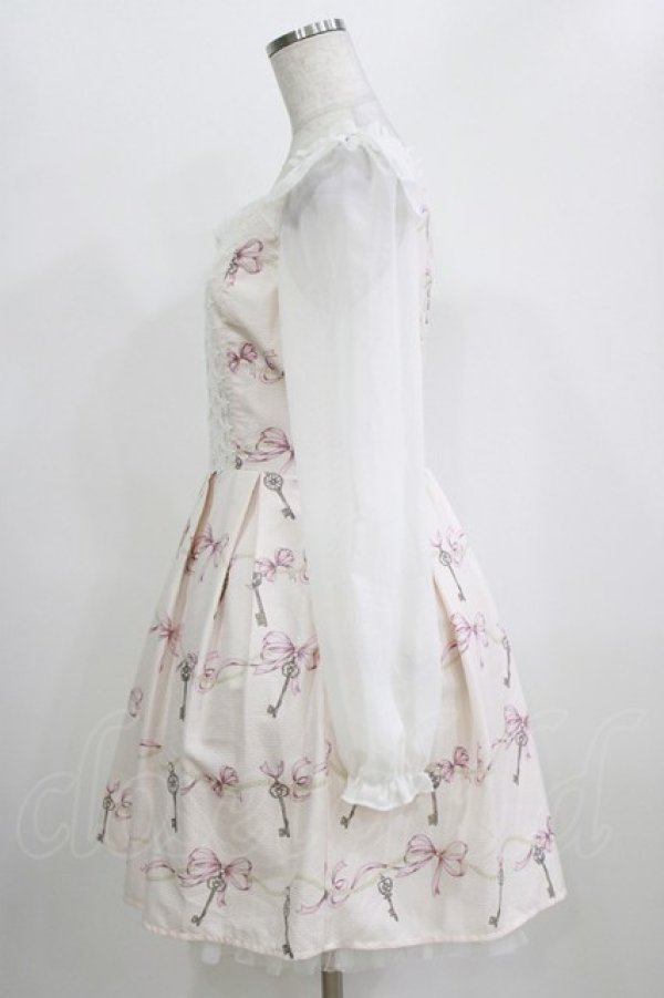 画像2: Secret Honey / リボンプリントワンピース Free ピンク H-26-02-22-023-CA-OP-NS-ZH (2)