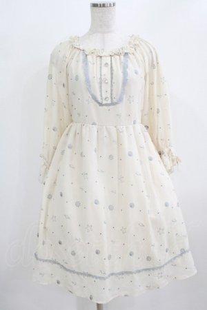 画像: axes femme POETIQUE / マリン刺繍ワンピース M 生成り/ブルー H-26-02-22-025-AX-OP-NS-ZH