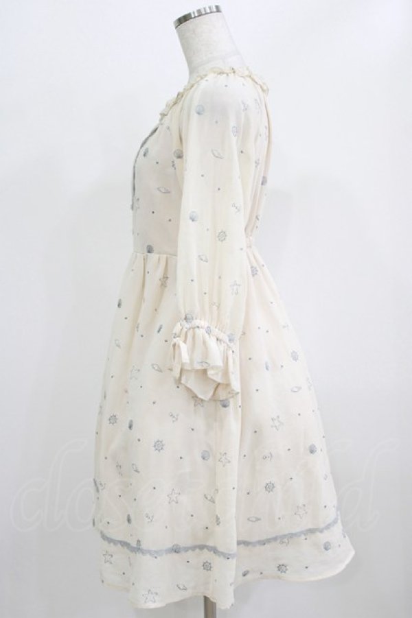 画像2: axes femme POETIQUE / マリン刺繍ワンピース M 生成り/ブルー H-26-02-22-025-AX-OP-NS-ZH (2)