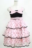 画像1: BIG GOOSE（海外ロリータブランド） / ドットジャンパースカート Free ピンク H-26-02-22-033-LO-OP-NS-ZH (1)