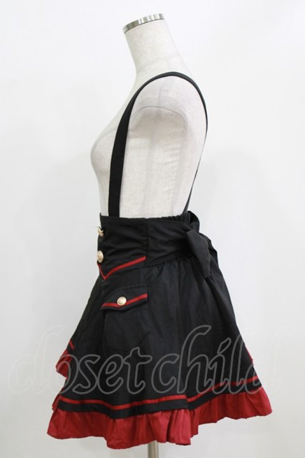 画像2: PuppetBombs / サスペンダースカート S ブラック H-26-02-22-035-PU-SK-NS-ZH (2)