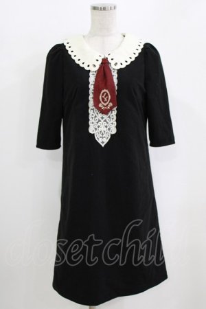 画像: Secret Honey / ネクタイ付きワンピース Free ブラック H-26-02-22-036-CA-OP-NS-ZH