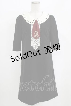 画像: Secret Honey / ネクタイ付きワンピース Free ブラック H-26-02-22-036-CA-OP-NS-ZH