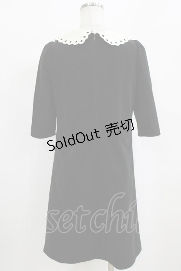 画像3: Secret Honey / ネクタイ付きワンピース Free ブラック H-26-02-22-036-CA-OP-NS-ZH (3)