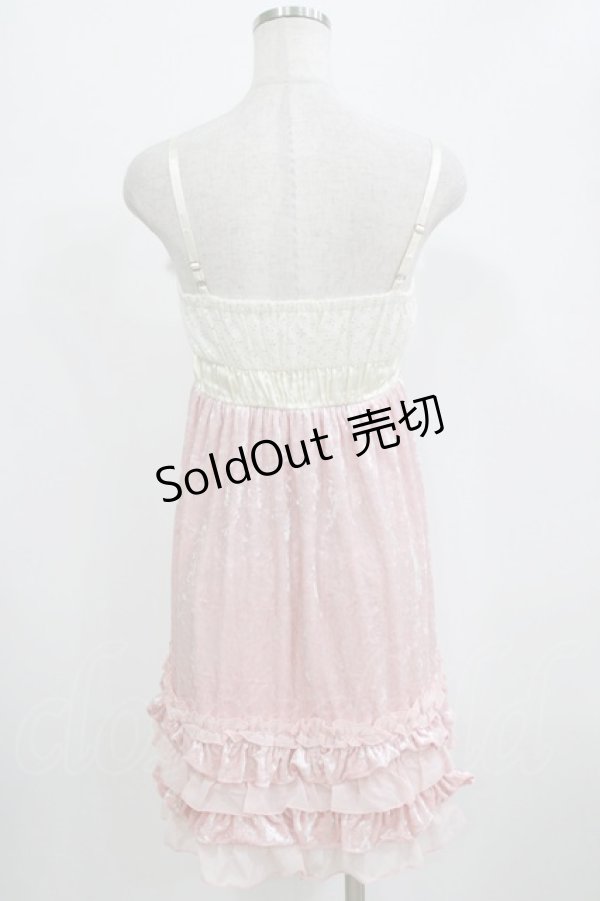 画像3: LIZ LISA / ベロア切替ワンピース Free ピンク H-26-02-22-038-LO-OP-NS-ZH (3)