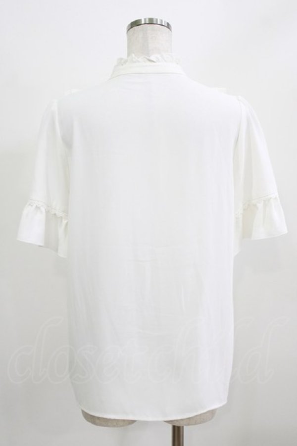 画像3: axes femme / リボン付フリルブラウス M オフ H-26-02-22-044-AX-BL-NS-ZH (3)