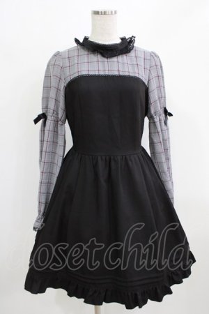 画像: Secret Honey / チェック切替ワンピース Free グレー/ブラック H-26-02-22-004-CA-OP-NS-ZH