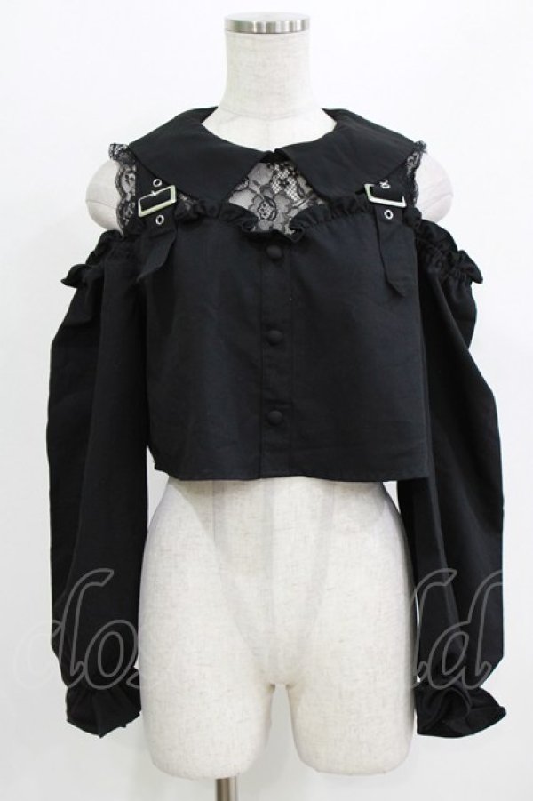 画像1: Ank Rouge / オフショルブラウス M ブラック H-26-02-22-047-CA-BG-NS-ZH (1)