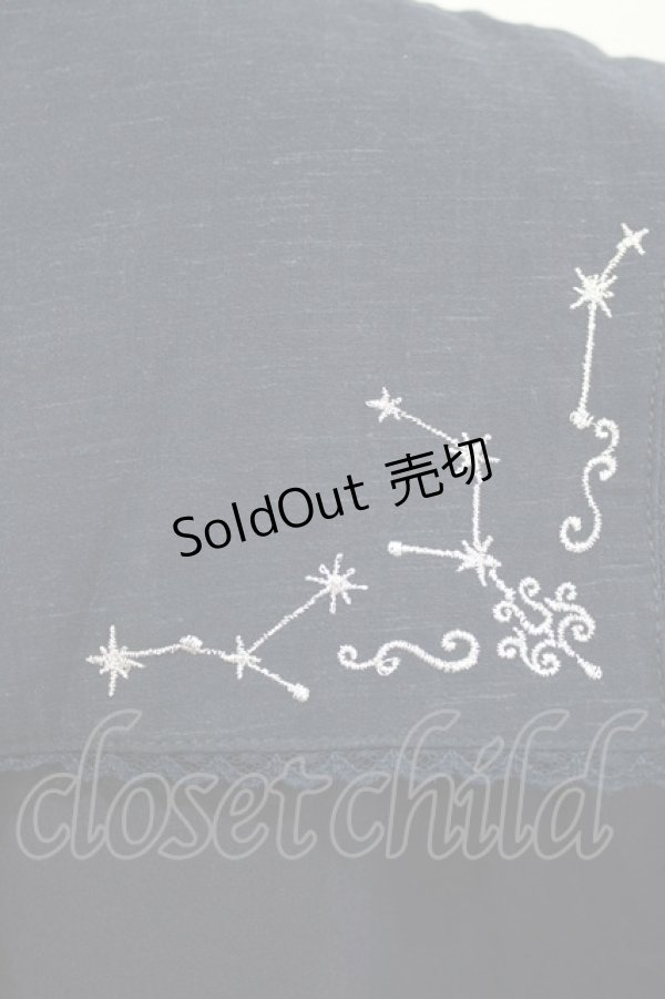 画像4: axes femme POETIQUE / シエルエトワール刺繍襟ブラウス M ネイビー H-26-02-22-048-AX-BL-NS-ZH (4)