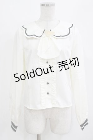 画像: To Alice / ジャボ付きブラウス S オフ H-26-02-22-051-LO-BL-NS-ZH