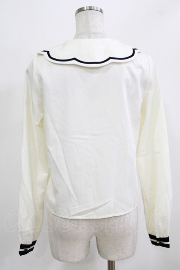 画像3: To Alice / ジャボ付きブラウス S オフ H-26-02-22-051-LO-BL-NS-ZH (3)