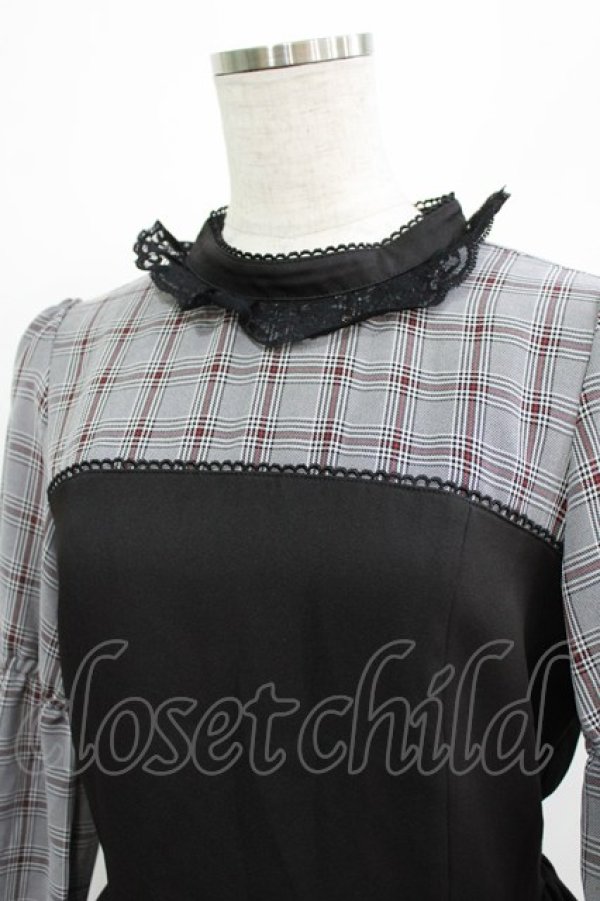 画像4: Secret Honey / チェック切替ワンピース Free グレー/ブラック H-26-02-22-004-CA-OP-NS-ZH (4)