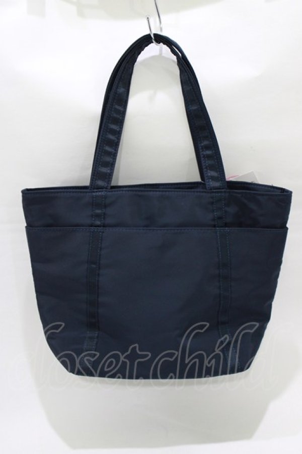 画像2: m petit by misako / AM*リボンランチトート  ネイビー H-26-02-22-057-LO-BG-NS-ZH (2)