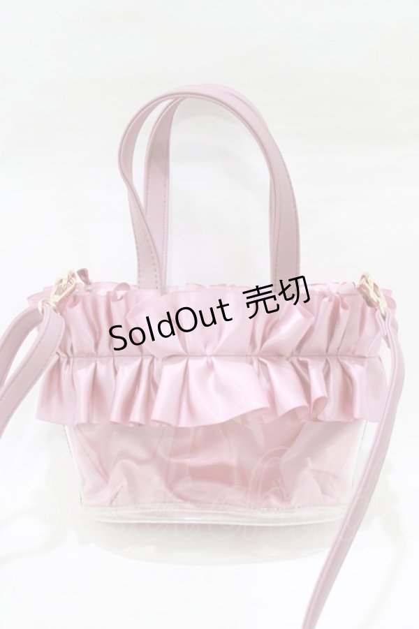 画像2: LODISPOTTO / メローリーフリルクリアトートバッグ  ピンク H-26-02-22-069-LO-BG-NS-ZH (2)