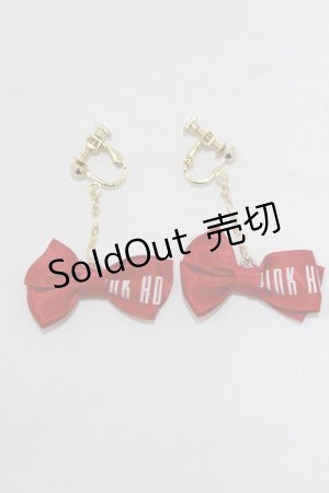 画像: PINK HOUSE / ロゴリボンイヤリング  レッド H-26-02-22-071-LO-AC-NS-ZH