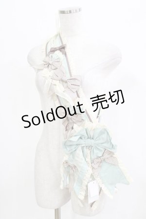 画像: Hoshibako Works / シャンティクリーム・パティスリー リボンエシャルプ 全長144cm/幅11cm ミント H-26-02-22-073-LO-ZA-NS-ZH