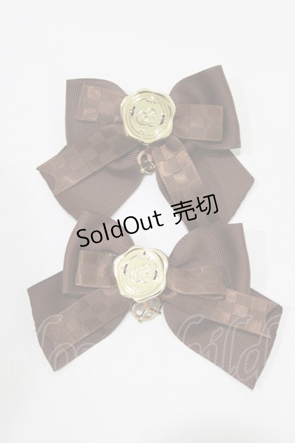 画像2: Amavel / Fancy Cookieダブルリボンクリップ  ブラウン H-26-02-22-074-CA-AC-NS-ZH (2)