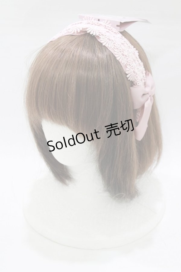 画像1: m petit by misako / TT*AMレースカチューシャ  ピンク H-26-02-22-080-LO-AC-NS-ZH (1)