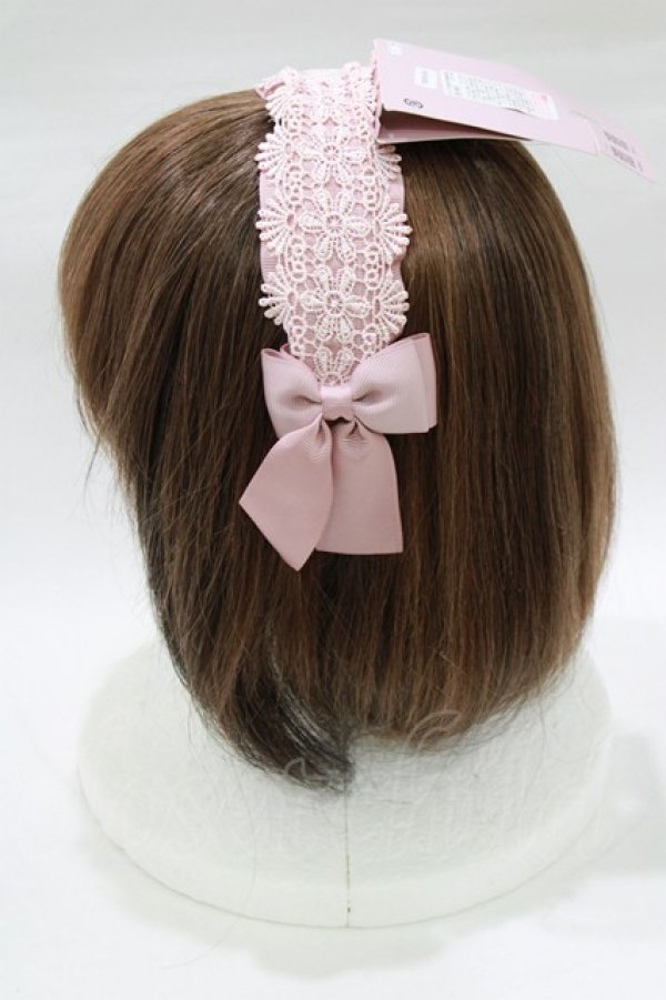 画像2: m petit by misako / TT*AMレースカチューシャ  ピンク H-26-02-22-080-LO-AC-NS-ZH (2)