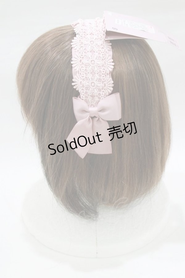 画像2: m petit by misako / TT*AMレースカチューシャ  ピンク H-26-02-22-080-LO-AC-NS-ZH (2)