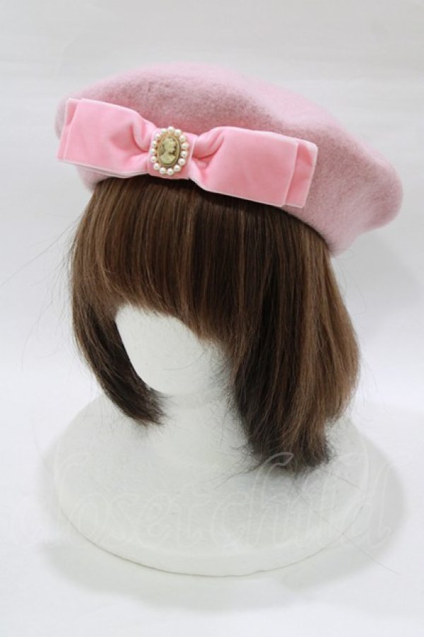 画像1: m petit by misako / AMモチーフリボンベレー  ピンク H-26-02-22-082-LO-AC-NS-ZH (1)
