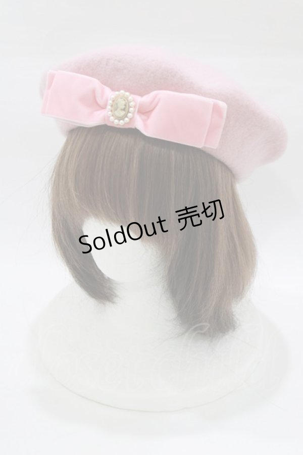 画像1: m petit by misako / AMモチーフリボンベレー  ピンク H-26-02-22-082-LO-AC-NS-ZH (1)