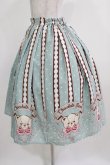 画像4: axes femme kawaii / チョコベア柄スカート M ミント H-26-02-22-006-AX-SK-NS-ZH (4)