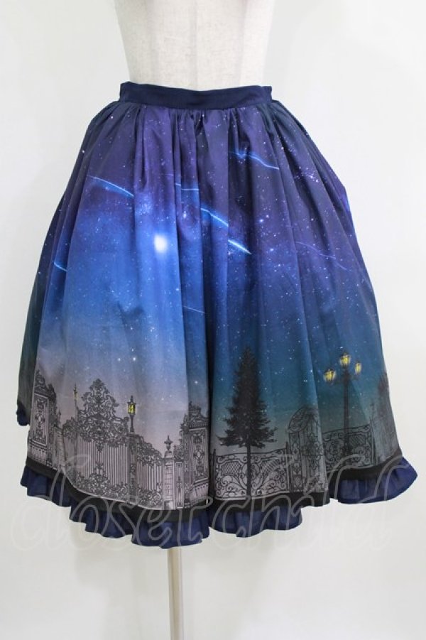 画像1: axes femme POETIQUE / シエルエトワール裾フリルスカート M ネイビー H-26-02-22-007-AX-SK-NS-ZH (1)