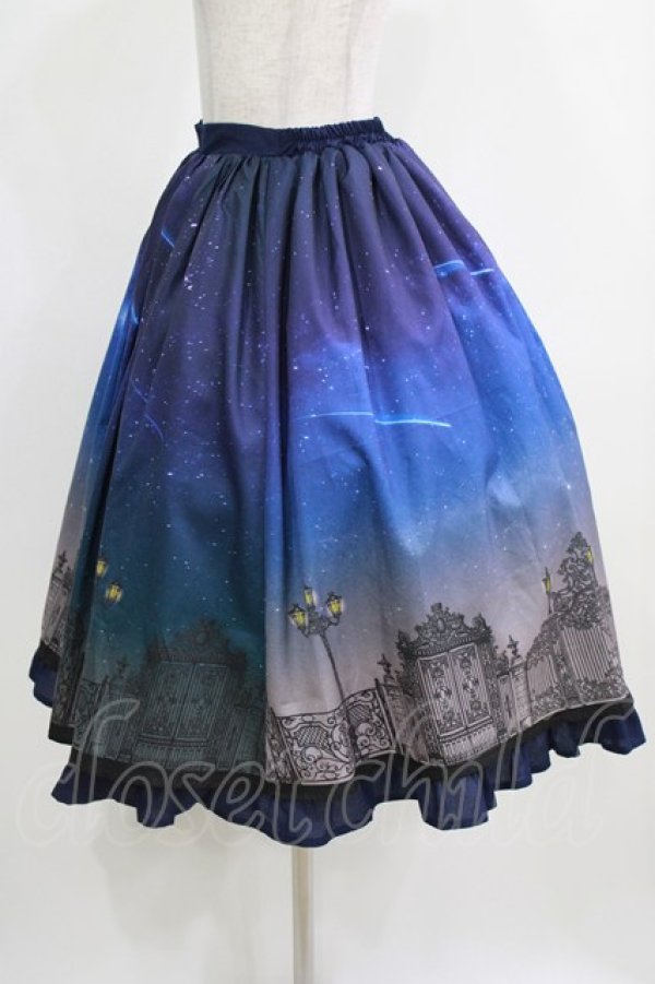 画像2: axes femme POETIQUE / シエルエトワール裾フリルスカート M ネイビー H-26-02-22-007-AX-SK-NS-ZH (2)