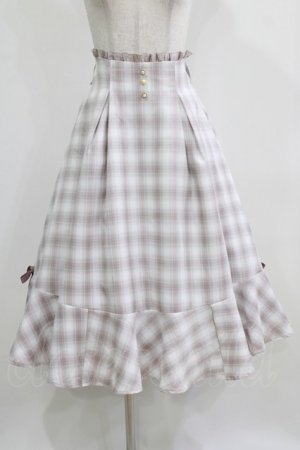 画像: Amavel / Miladyフレア切替チェックスカート Free ピンク H-26-02-22-011-CA-SK-NS-ZH