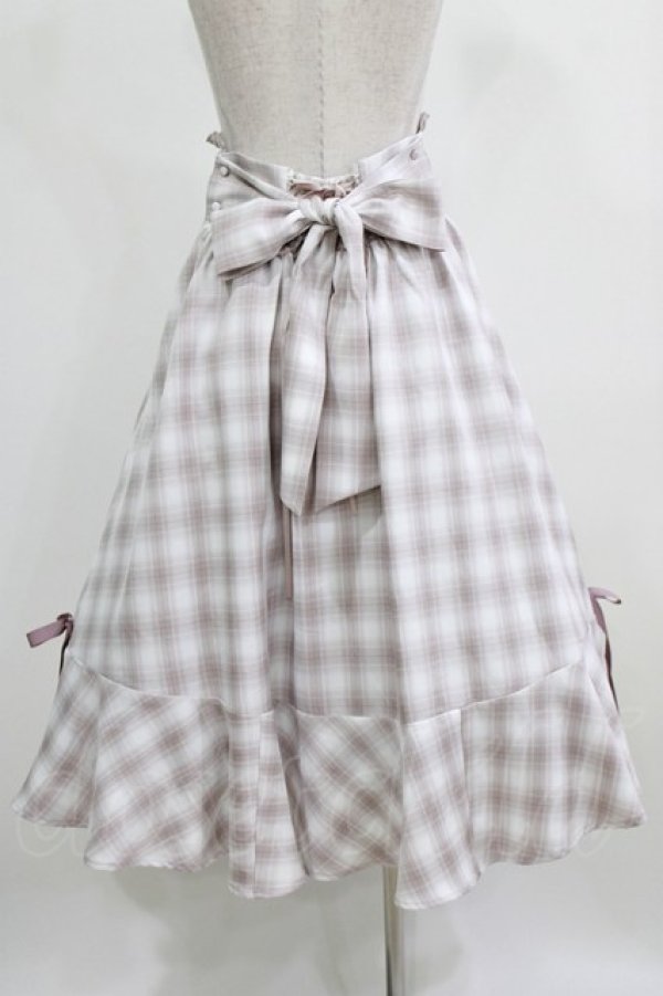 画像3: Amavel / Miladyフレア切替チェックスカート Free ピンク H-26-02-22-011-CA-SK-NS-ZH (3)