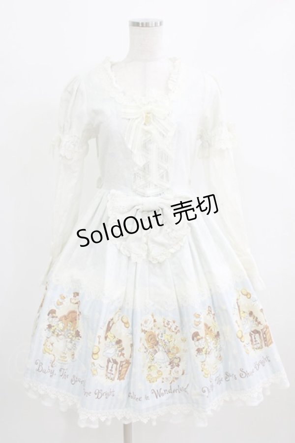 画像1: BABY,THE STARS SHINE BRIGHT / Disney/不思議の国のアリスワンピース【難有】 Free サックス H-26-02-22-002-BA-OP-NS-ZH (1)
