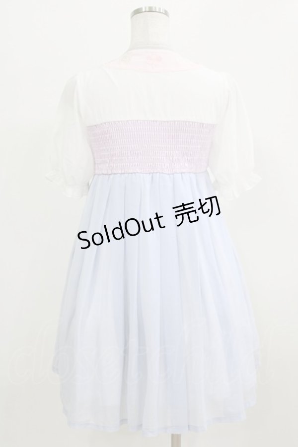 画像3: To Alice / 桜刺繍ワンピース S オフ/サックス H-26-02-22-019-LO-OP-NS-ZH (3)