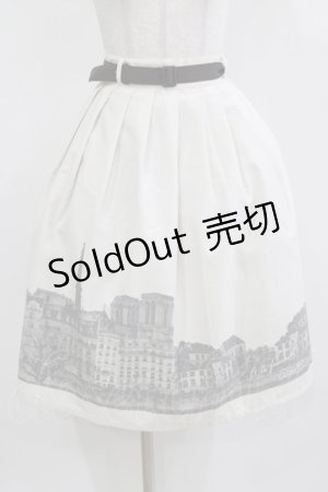 画像: Fi.n.t / パリの街並みプリントタックスカート Free IVORY H-26-02-23-024-CA-SK-NS-ZH