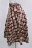 画像2: F&A / コインチェーン使いバイアスチェックフレアースカート Free BORDEAUX×BEIGE H-26-02-23-025-LO-SK-NS-ZH (2)