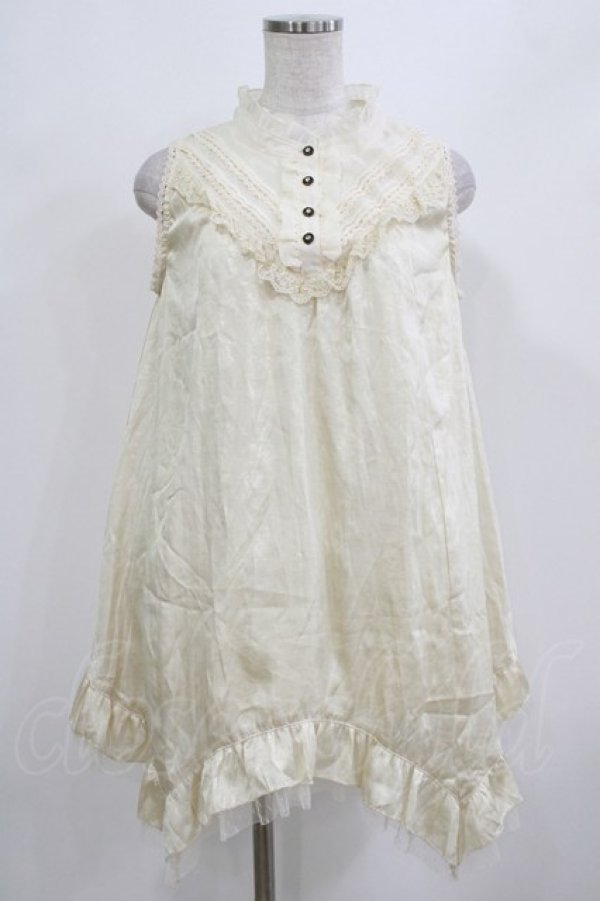 画像1: axes femme / ローズジャガードサテンチュニック M アイボリー H-26-02-23-027-AX-OP-NS-ZH (1)