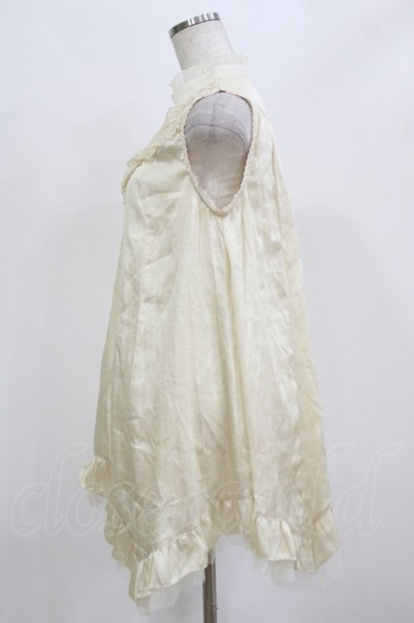 画像2: axes femme / ローズジャガードサテンチュニック M アイボリー H-26-02-23-027-AX-OP-NS-ZH (2)